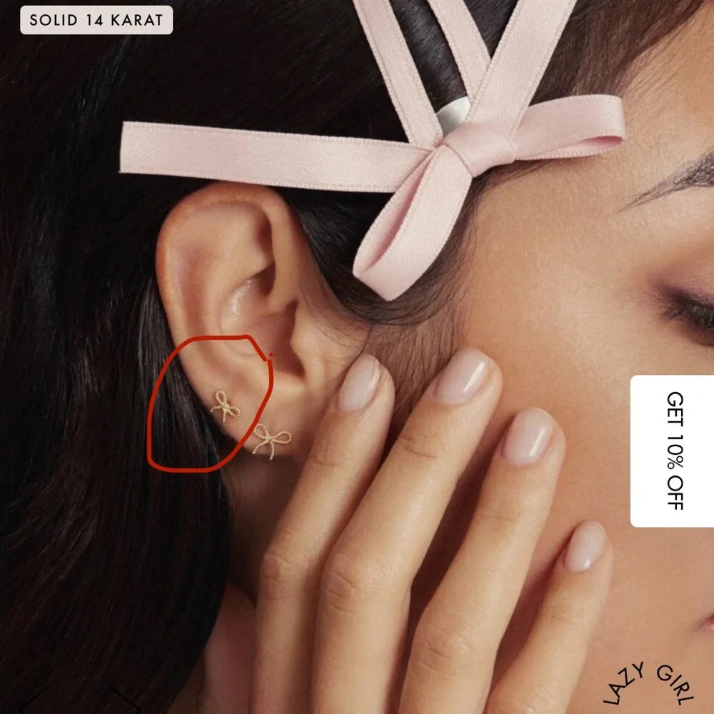 Adornmonde Miles micro bow piercing - Picture 4 of 4